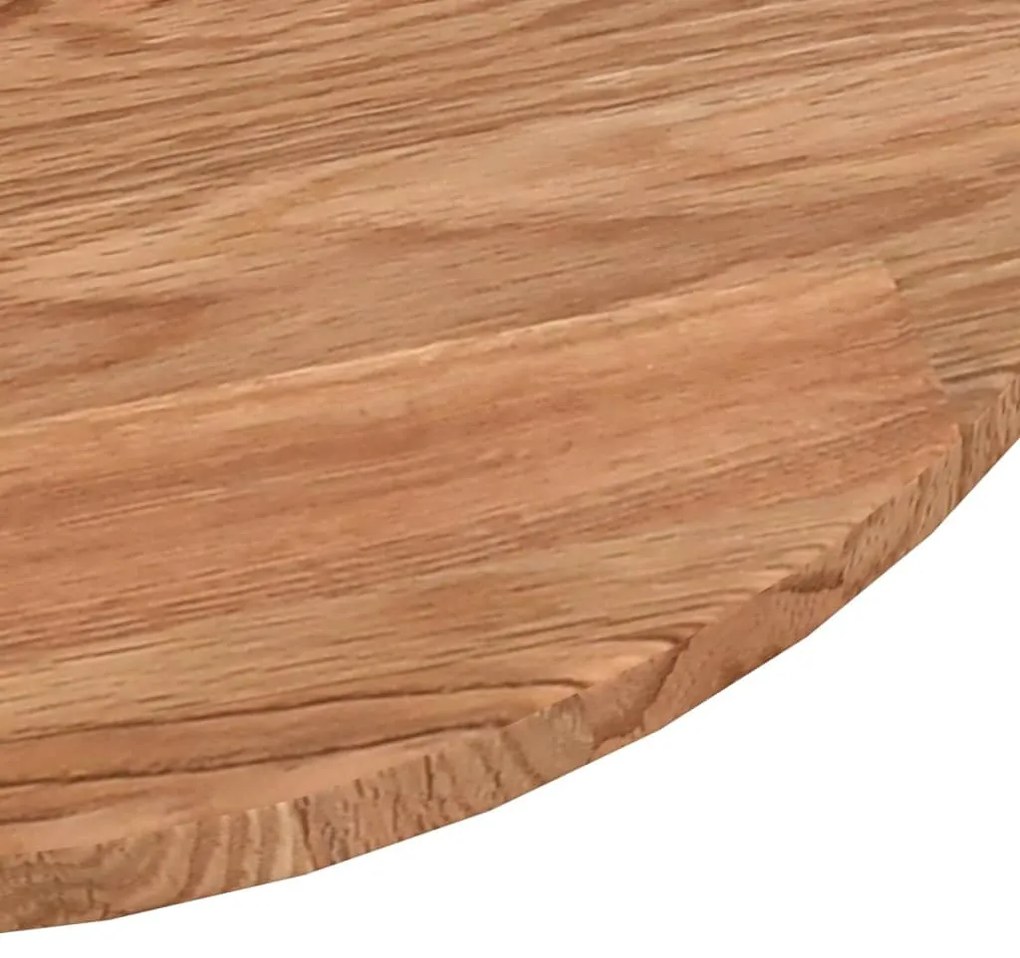 világosbarna kezelt tömör tölgyfa kerek asztallap Ø70x1,5 cm