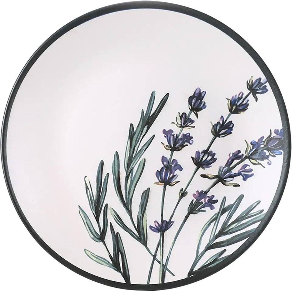 6 darab 25 cm-es Herbal fajanss tálca szett