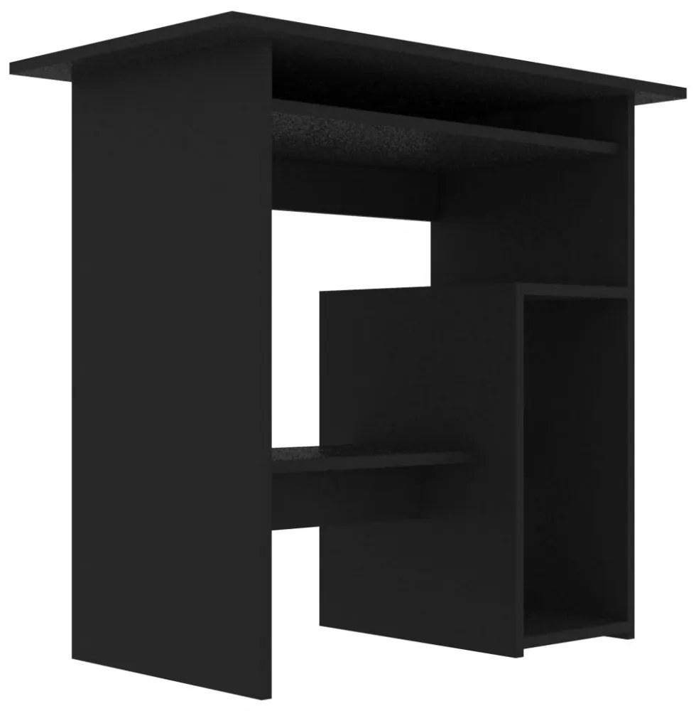 fekete szerelt fa íróasztal 80 x 45 x 74 cm