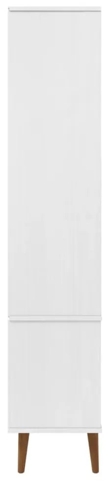 MOLDE fehér tömör fenyőfa vitrin szekrény 90 x 35 x 175 cm