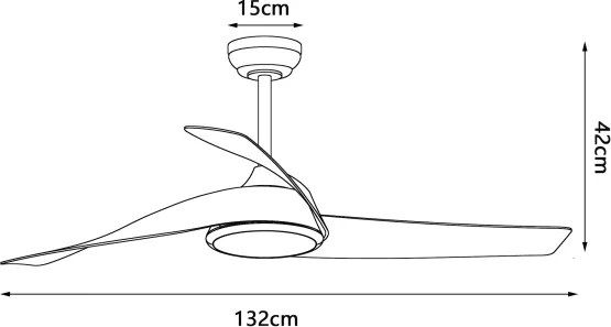 ZEVENTI - LED mennyezeti ventilátor AERYS LED/24W/230V Wi-Fi Tuya fekete/dió + távirányító