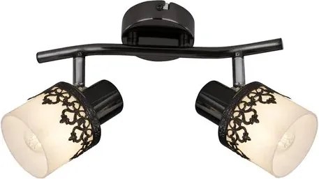 Rabalux beltéri karos spotlámpa e14 2x40w fekete/fehér lacey