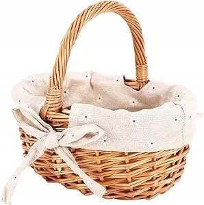 Kosár kosár Kézzel szőtt fonott pamut piknik kosár