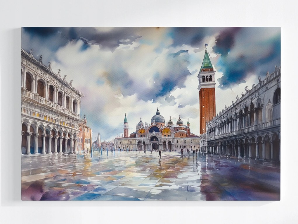 Poszter Kilátás Velence Város Szent Márk Tér Bazilika 120x80