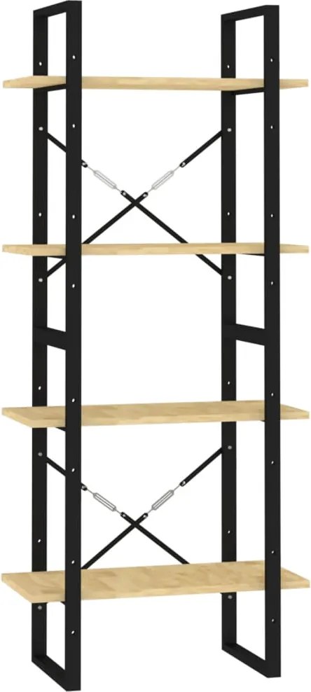 vidaXL négyszintes tömör fenyőfa könyvszekrény 60 x 30 x 140 cm
