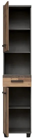 VENOM fürdőszobai szekrény antracit/barna