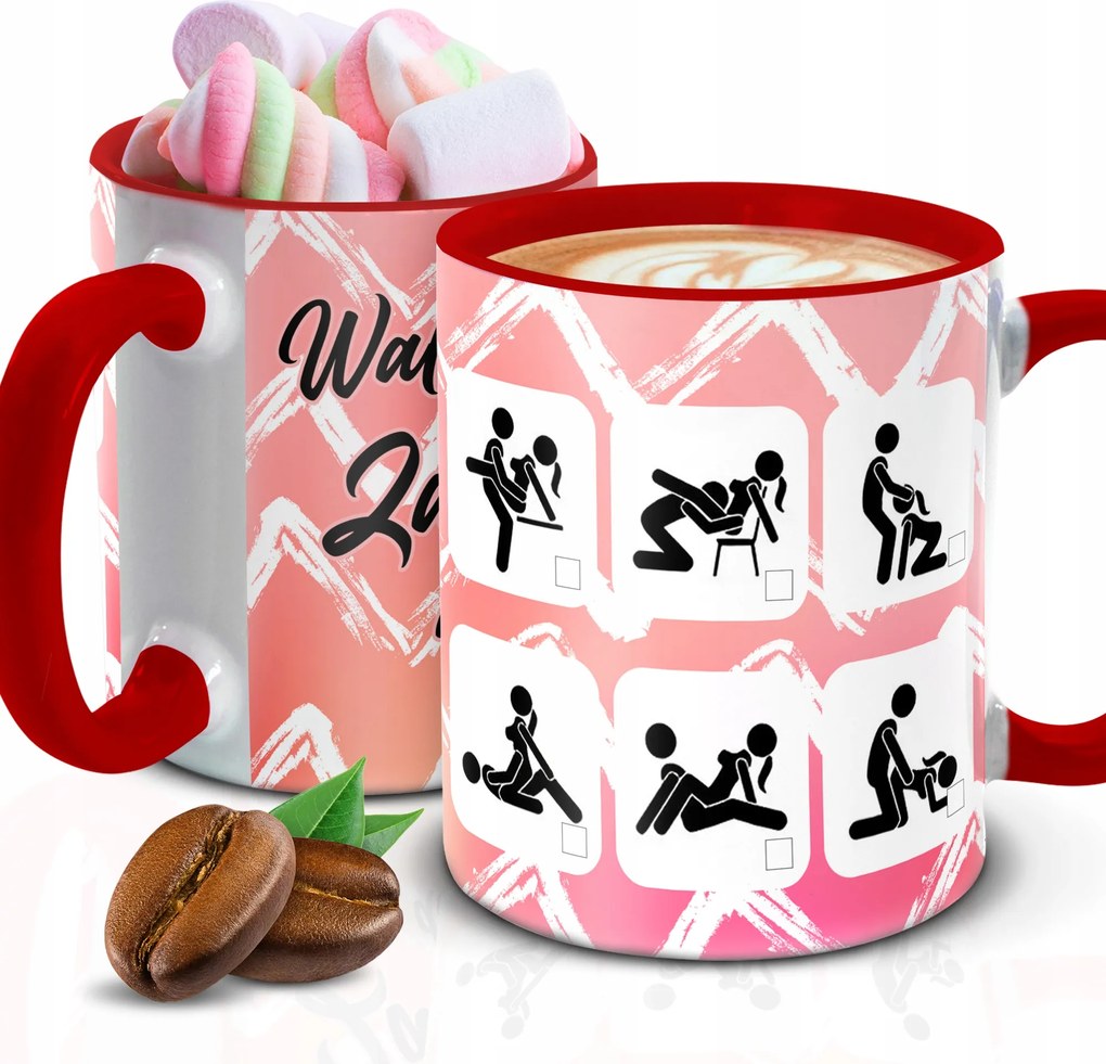 Piros bögre Valentin Napi Feladat *az Ön Neve* Személyre szabott Valentin nap