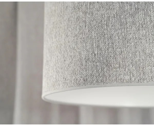 Duolla - Csillár zsinóron ROLLER ECO RECYCLING 1xE27/15W/230V átm. 45 cm szürke