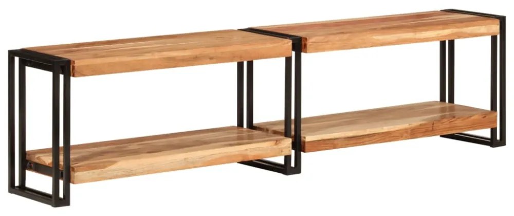 tömör akácfa TV-szekrény 160 x 30 x 40 cm