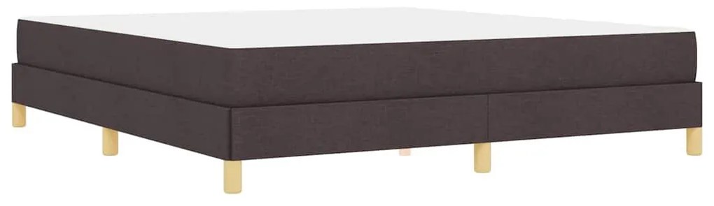 Boxrugós ágy Barna 180 x 200 cm Textil és mérnöki fa