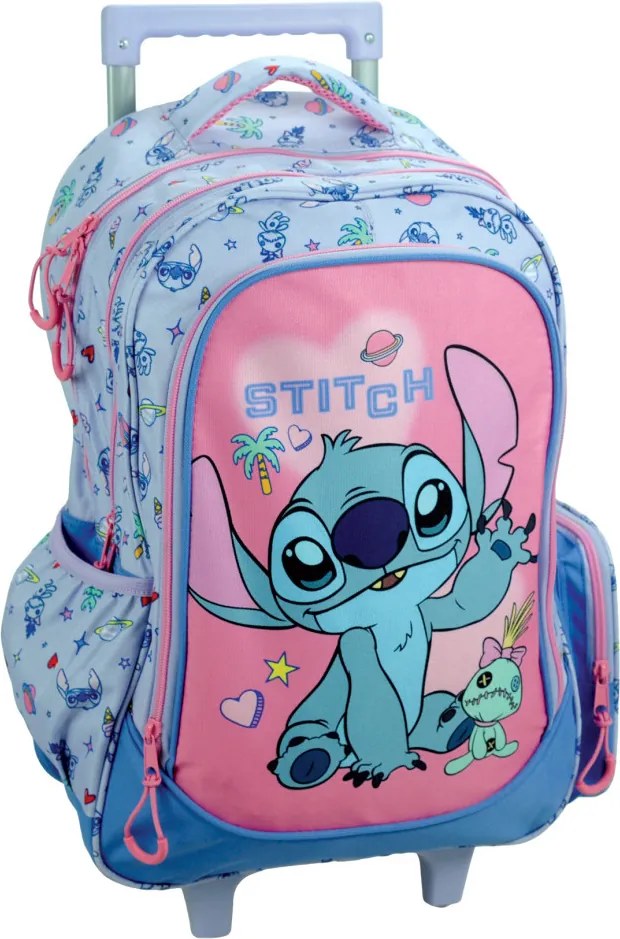 Disney Lilo és Stitch, A csillagkutya Scrapbook gurulós iskolatáska, táska 46 cm