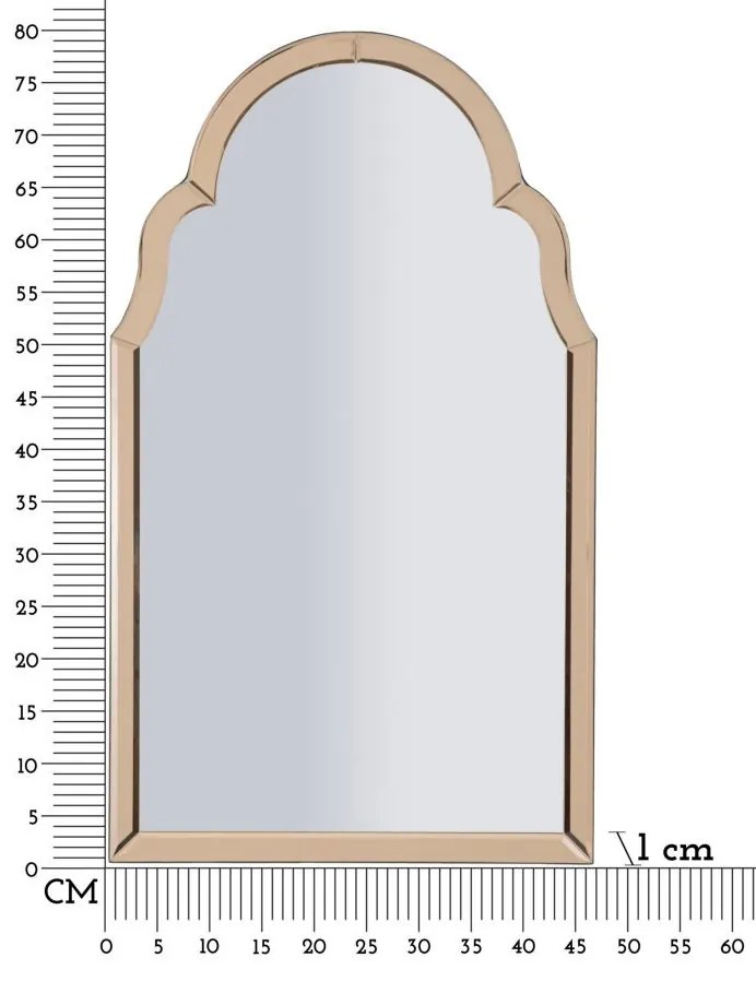 Tanger fali tükör rózsaszín 47x1x80 (belső tükör mérete 41x74)cm