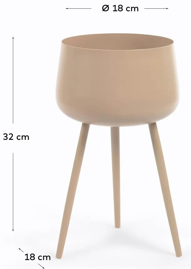 Fém virágtartó állvány ø 18 cm (magasság 32 cm) Apia – Kave Home