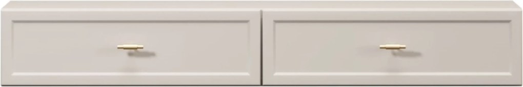 Lorini fali konzolasztal 100 cm fiókokkal - kasmír / arany T-bar fogantyúk