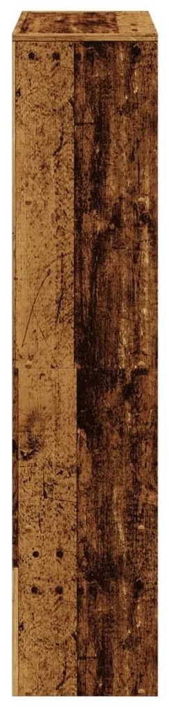 4 szintes antik színű elválasztó könyvespolc 131,5x29x131,5 cm