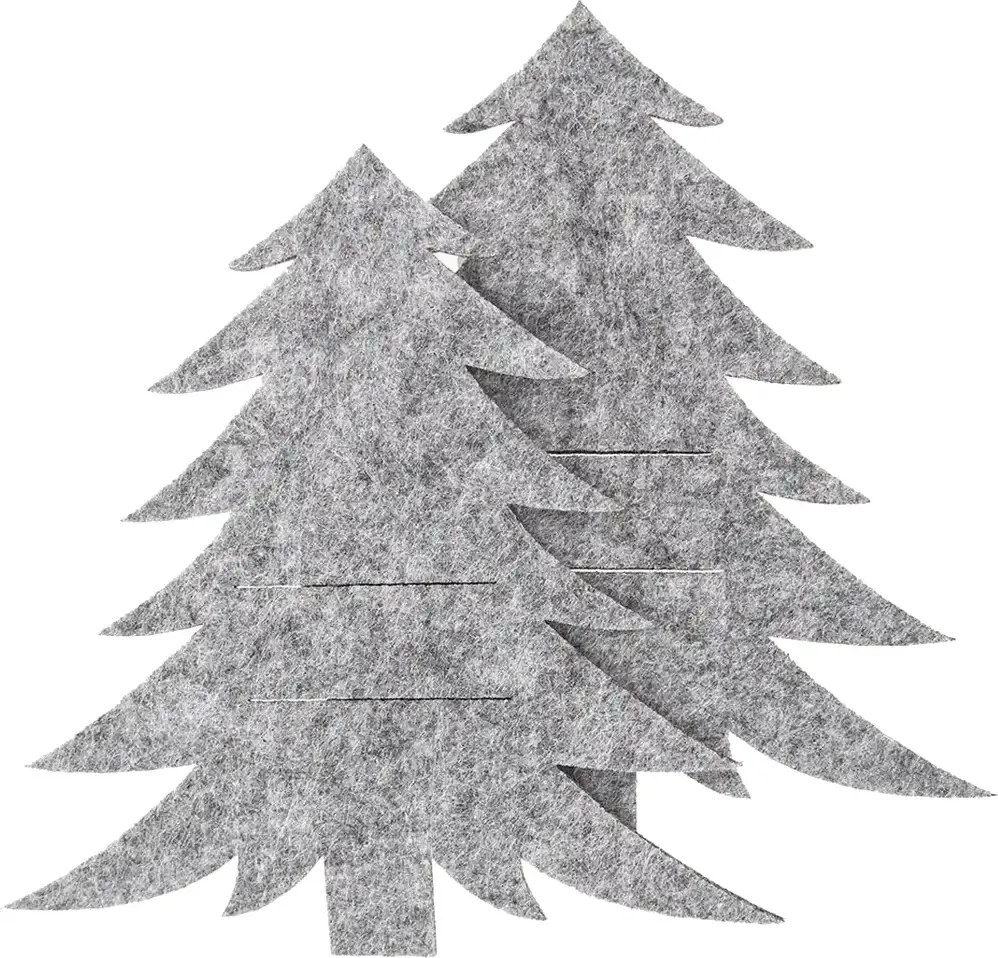 Orion Fenyőfa evőeszköz zseb szürke, 18 x 18 cm, 2 db-os készlet