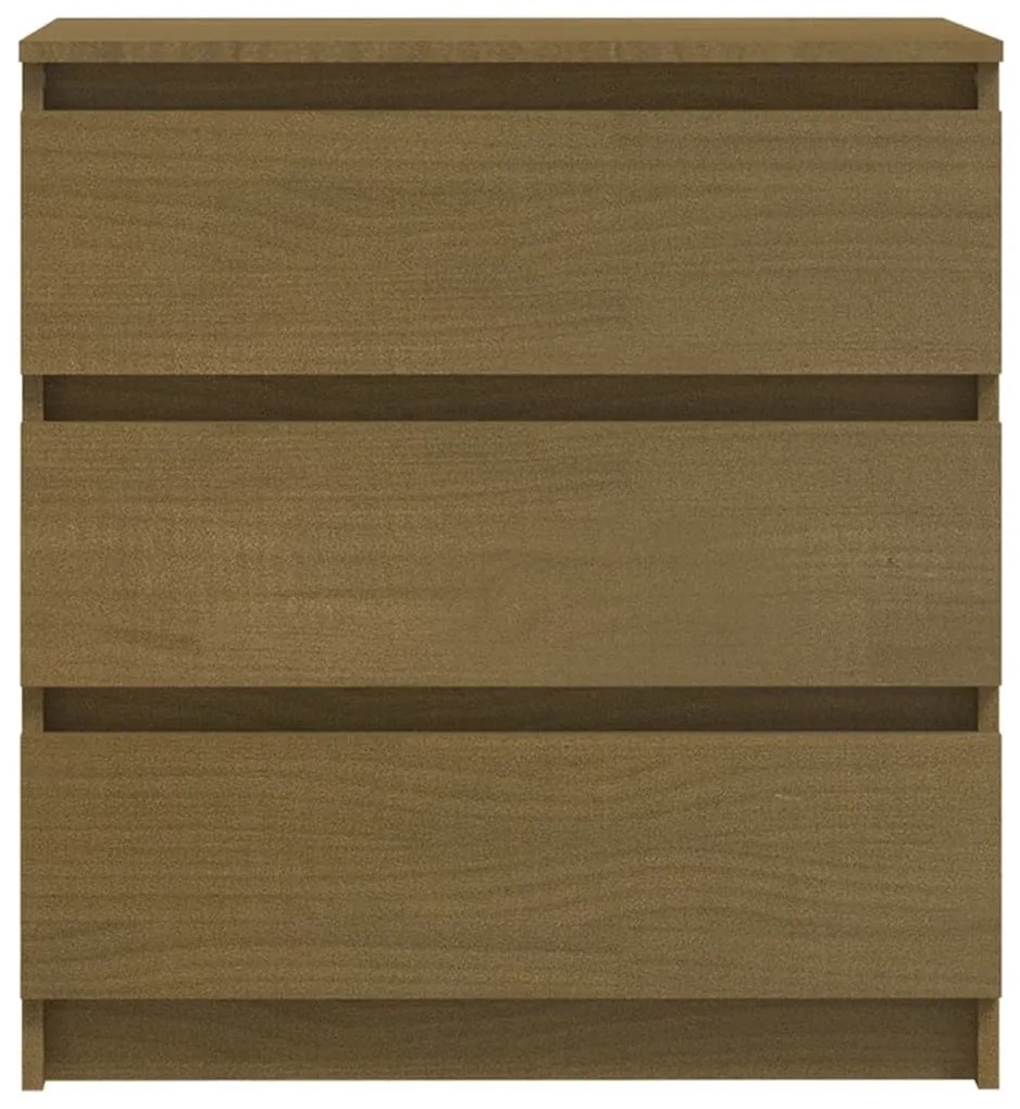 Mézbarna tömör fenyőfa éjjeliszekrény 60 x 36 x 64 cm