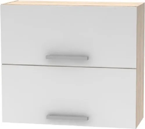 Billenő felsőszekrény 2DV, tölgy sonoma/fehér, NOVA PLUS NOPL-015-OH