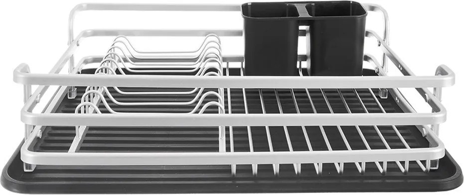 Fekete-fehér fém edényszárító 43x32 cm Deluxe – Orion