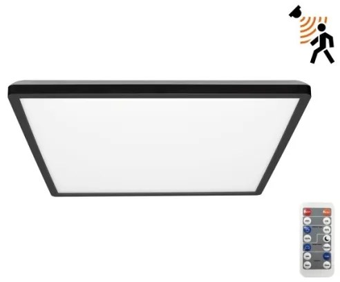 LED fürdőszobai lámpa NIVERA LED/18W/230V IP54 30x30 cm fekete + távirányító