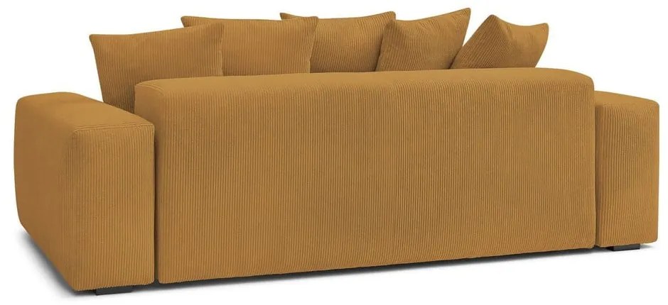 Mustársárga kordbársony kanapé 280 cm Voltaire – Bobochic Paris