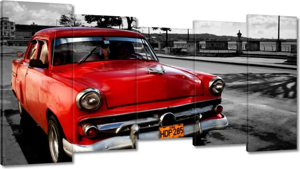 Vászonkép 150x80 Kubai piros autó