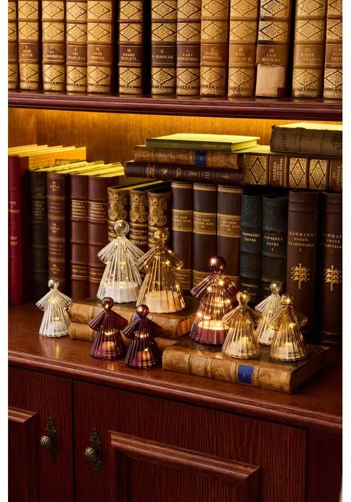 Barna fénydekoráció készlet 2 db-os ø 6,5 cm Alberte – Sirius