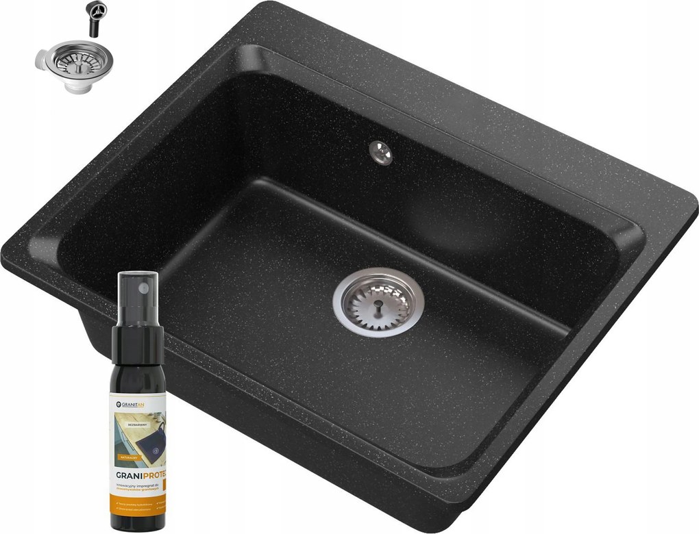 Mély Kamra 20 cm Mosogató Gránit Mosogató