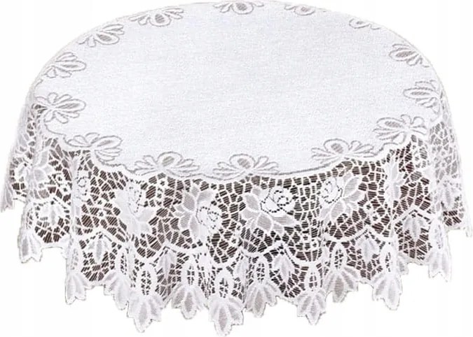 Mg 202543 Abrosz jacquard Átm. 100cm Fehér kör