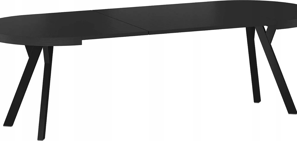Domingo összecsukható asztal fekete 100-250cm étkező Sig