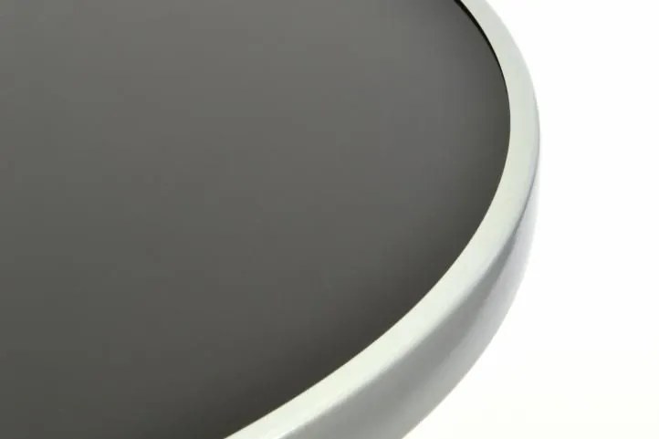 Kerti bisztróasztal üveg lehajtható asztallappal ezüst