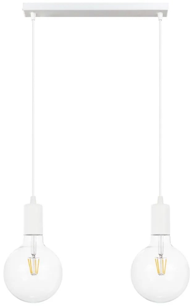 Csillár zsinóron MIROS 2xE27/60W/230V fehér