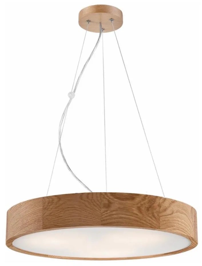 Lamkur Csillár zsinóron OAK 3xE27/60W/230V tölgy ø 47,5 cm LA40509