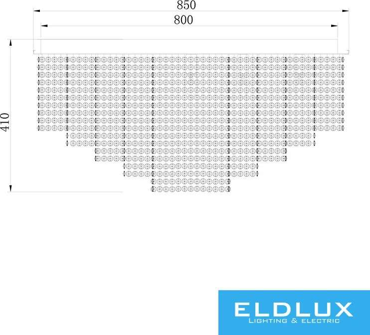 ELDLUX OMX6001-L850 ELDALIZ Kristály Mennyezeti Lámpa IP20