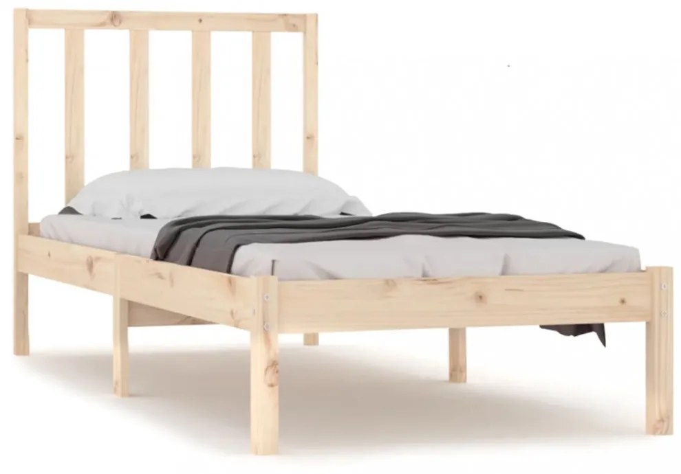 tömör fenyőfa ágy matrac nélkül 75 x 190 cm