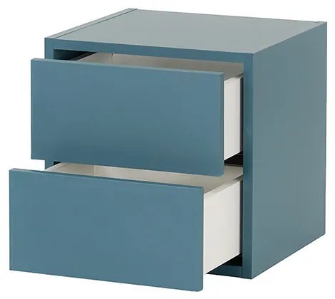 Boxie 2 fiókos fali szekrény 40x40x37 cm petrol kék