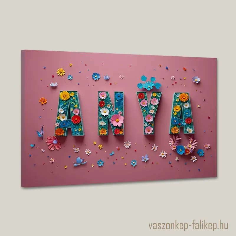 ANYA virágokkal 9 – Színes, meghitt prémium falikép ajándékba 60x40 cm