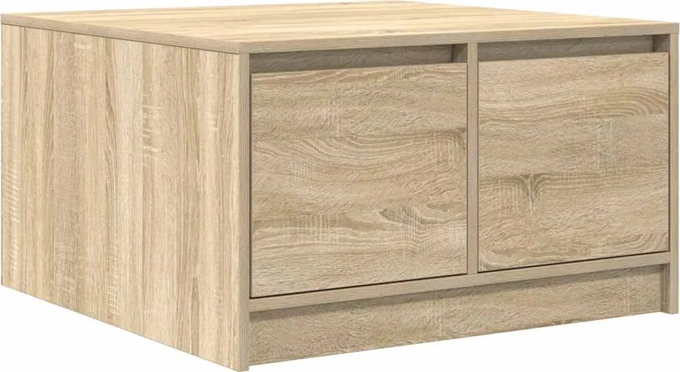 vidaXL tölgy színű dohányzóasztal fiókokkal 70,5x70x40 cm