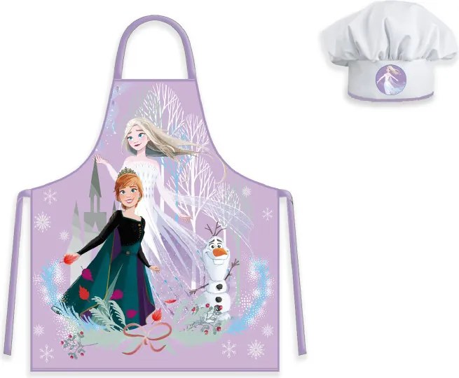 Disney Jégvarázs Purple Autumn gyerek kötény 2 darabos szett