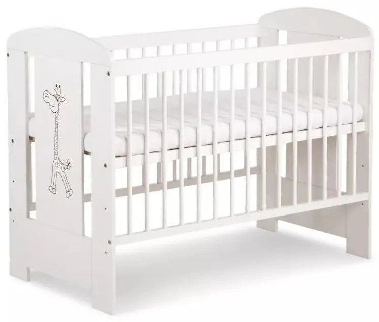 KLUPŚ - Babaágy SAFARI 120x60 cm zsiráf fenyő/fehér