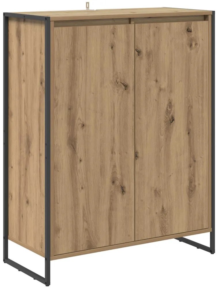 Cipőszekrény tárolóval Művészi tölgy 79 x 36 x 100 cm Faanyag