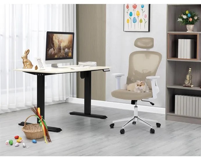 Bézs Hálós Irodai Szék, Hinta Mechanikával. KA-K2031 BGE