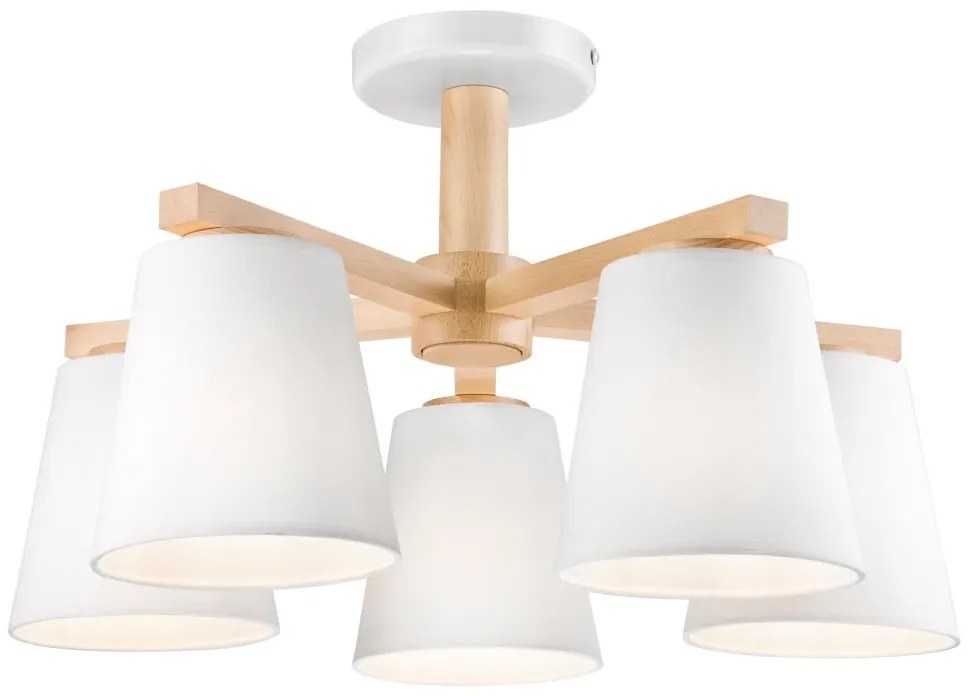 Fali lámpa ELLIE 5xE27/60W/230V fehér/cseresznye