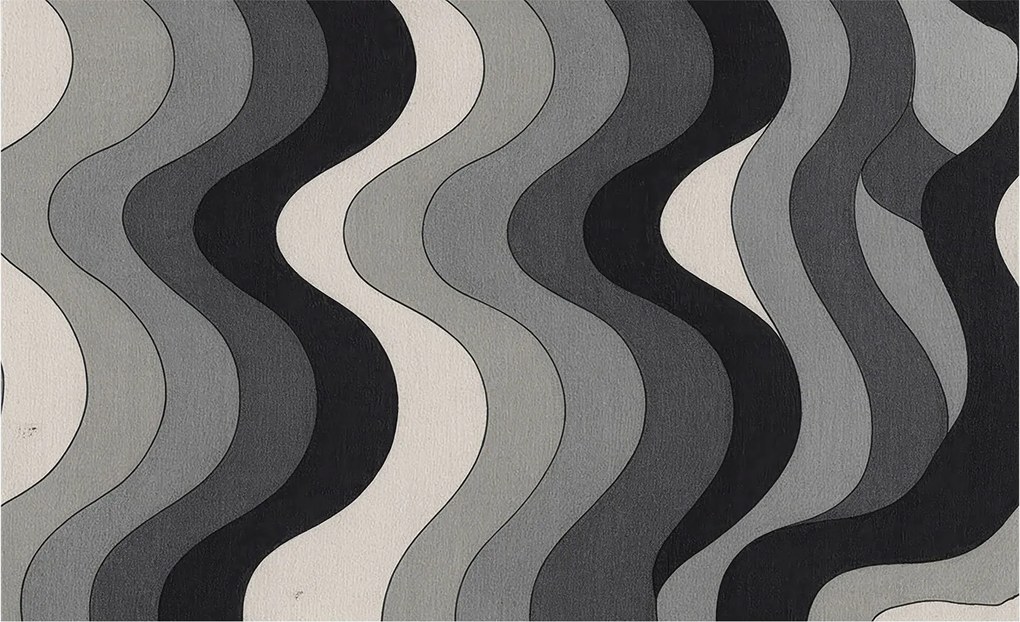 Dekoratív Fotótapéta Hálószobába Szürke hullámok 416x254 Ragasztó