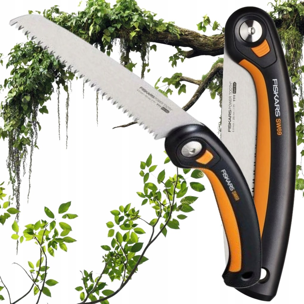 Ágvágó Fűrész 21CM Ergonomikus Softgrip Fiskars Plus SW69 Összecsukható