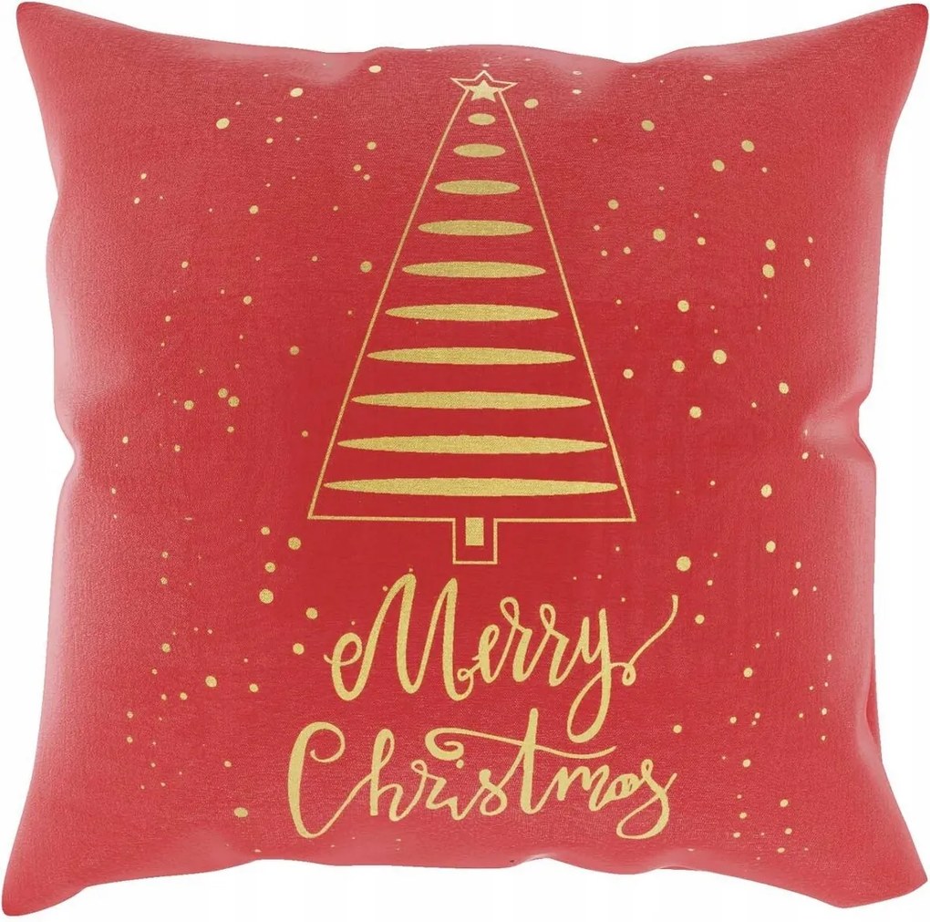 Ünnepi Párnahuzat 45x45 Fa Piros-arany