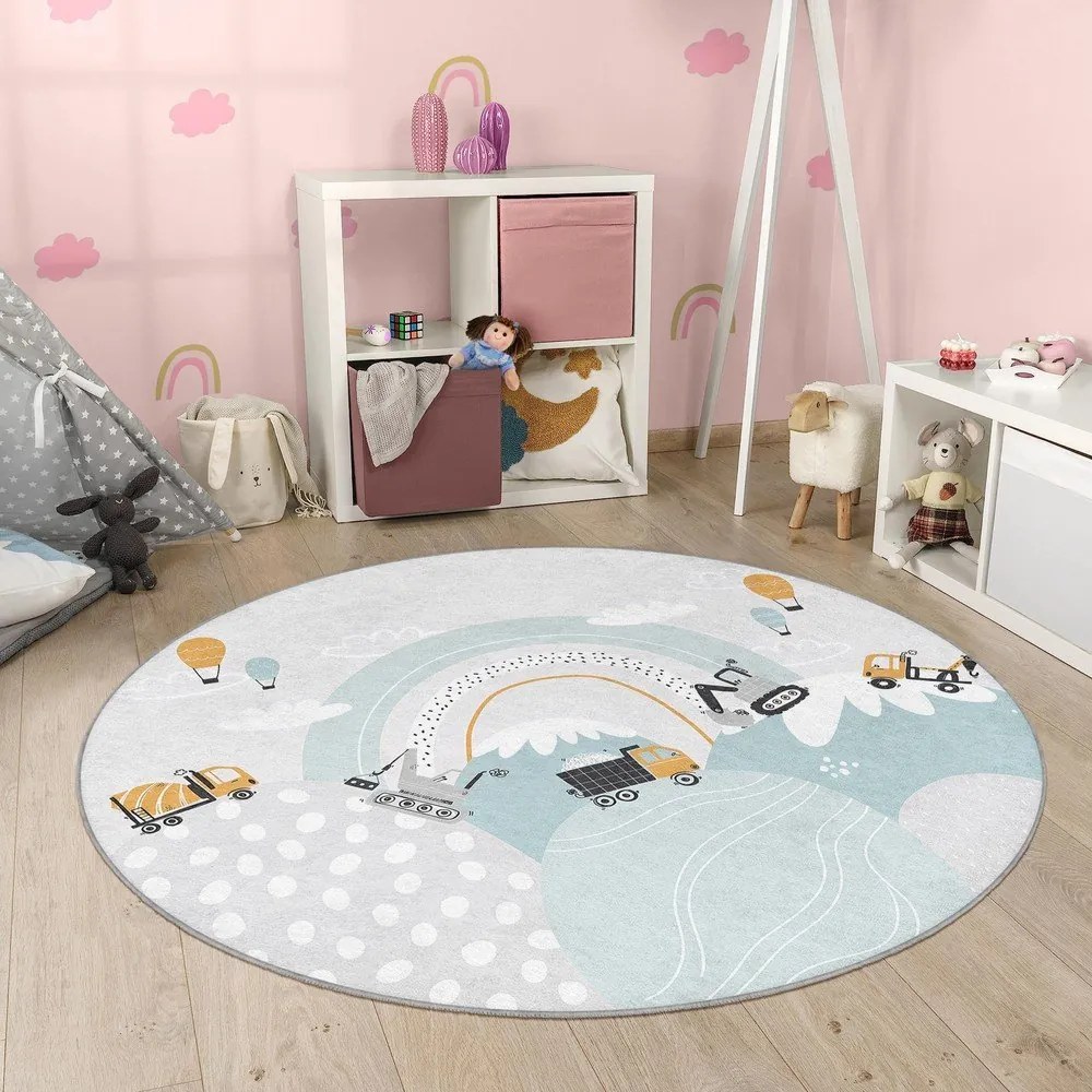 Mosható gyerek szőnyeg ø120 cm Snowy Hills – Mila Home