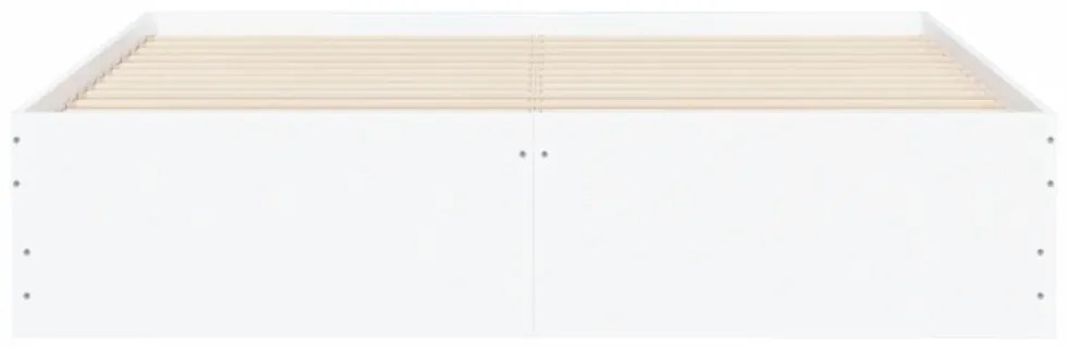 fehér szerelt fa ágykeret fiókokkal 140 x 190 cm