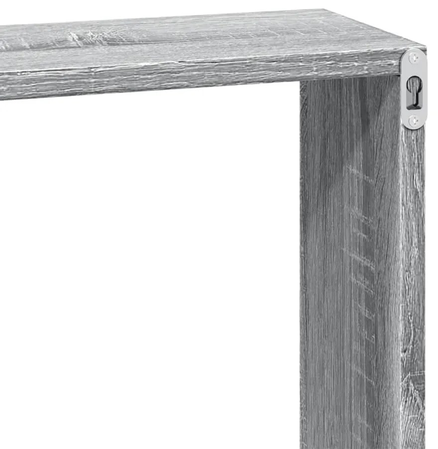 szürke sonoma színű szerelt fa faliszekrény 60 x 16 x 30 cm