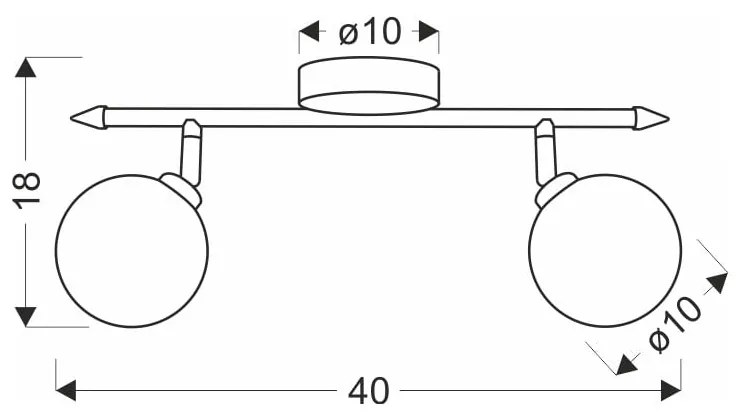 Bronzszínű mennyezeti lámpa üveg búrával ø 10 cm Rodia – Candellux Lighting